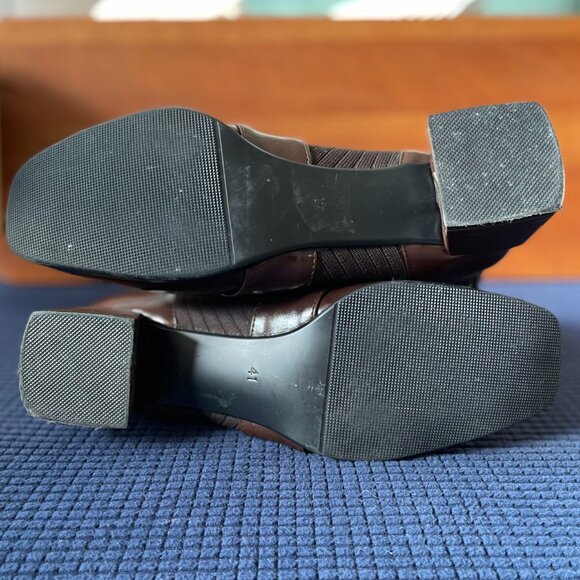 Knit Buckled Block-Heel Booties - Picture 6 of 8